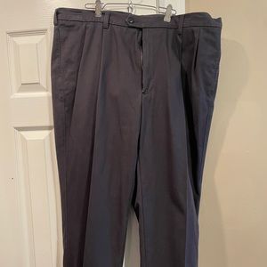 Savane Mens 42X30 dark ink (dark blue) cotton dress pants